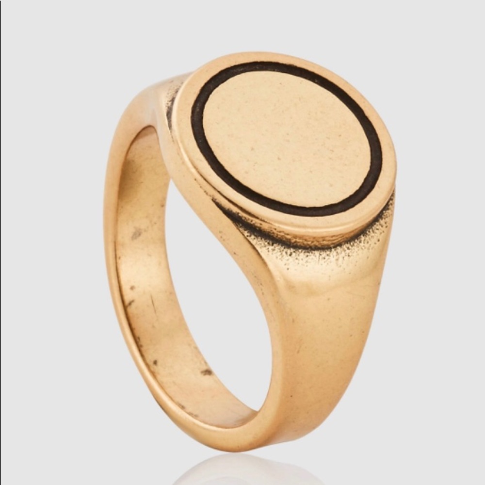 Craftd London Signet Ring 2.0 - Men’s Gold Ring Size 10